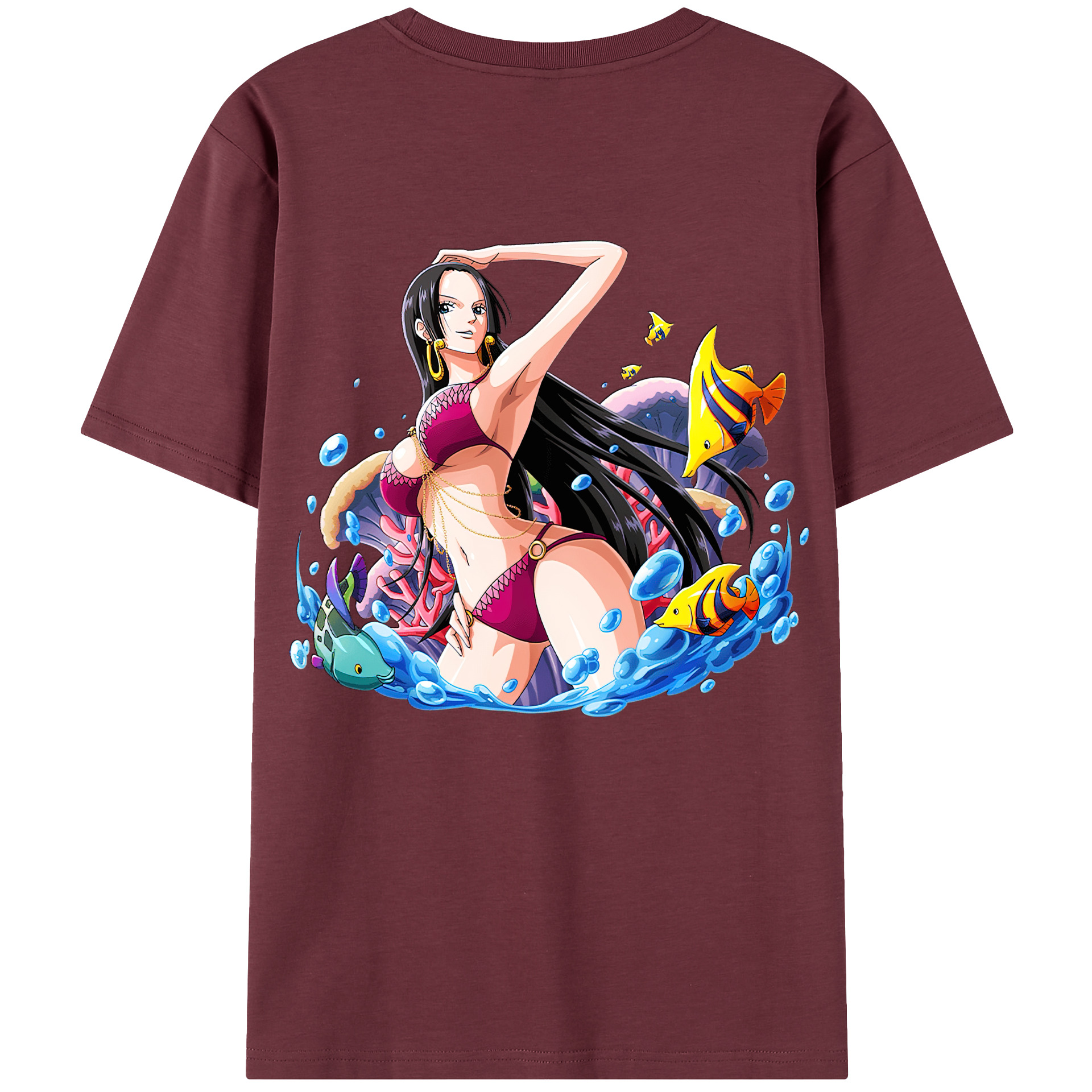 ワンピース ボア・ハンコック ONE PIECE Boa·Hancock 綿100％半袖Tシャツ（背面プリント）